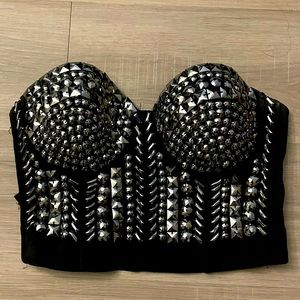 Black Industrial Looking corset top